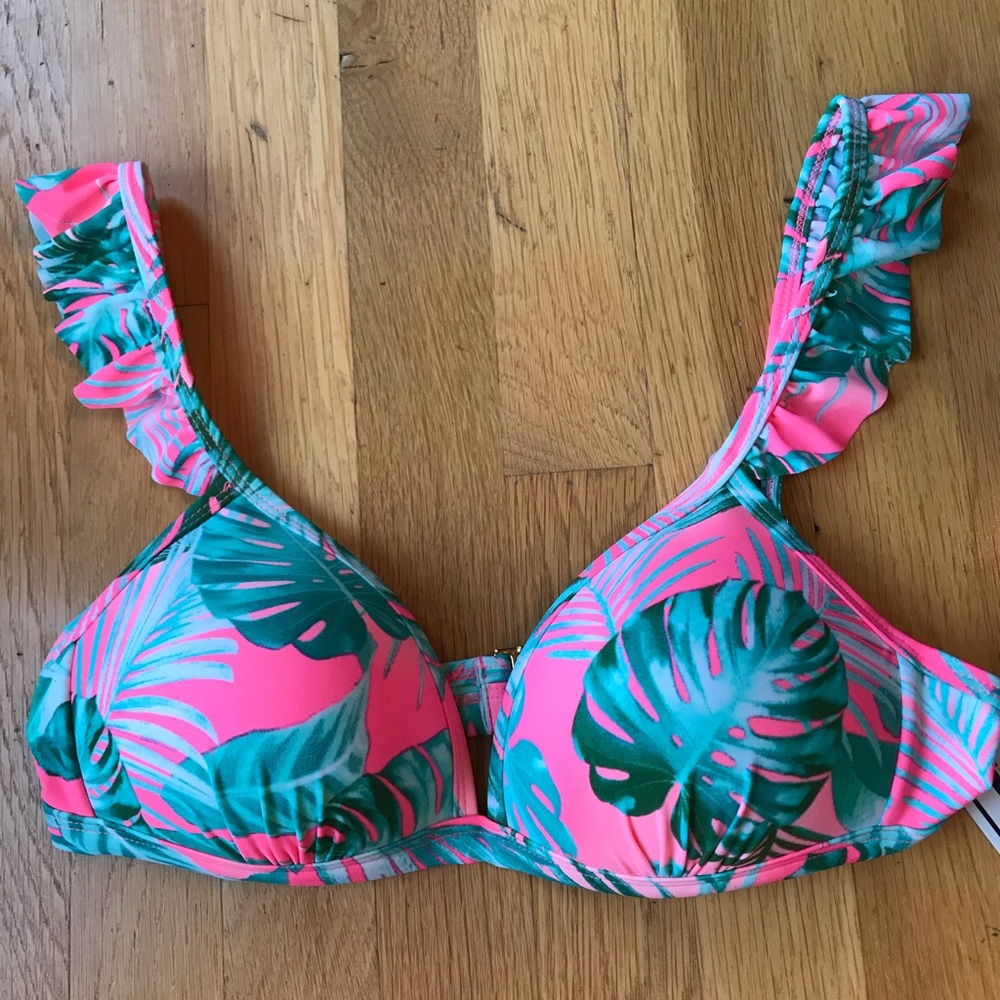 New Ruffle Strap Bikini Top - Picture 3 of 7